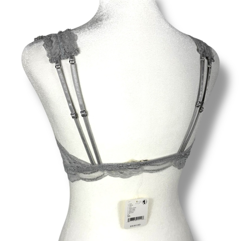 Free People Intimately Last Dance Square Neck Lace Bralette, Moon Rock, Size XS - Picture 13 of 13